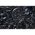 Black Hand Carved 4 Door Sideboard Cabinet