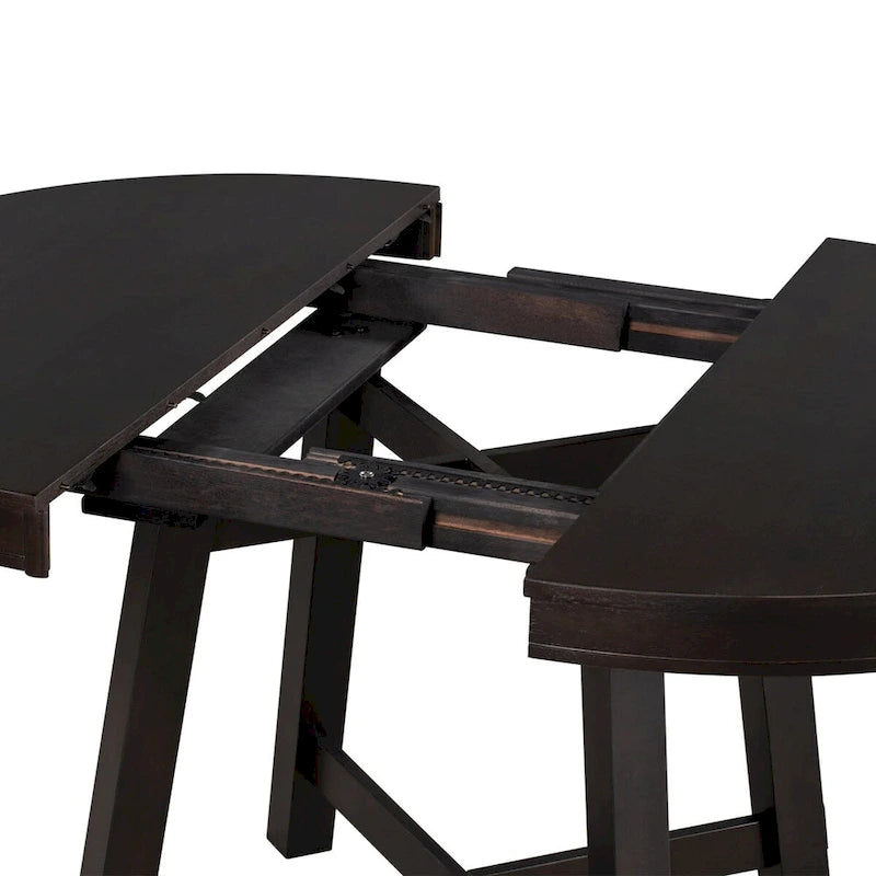 Farmhouse Round Extendable Dining Table