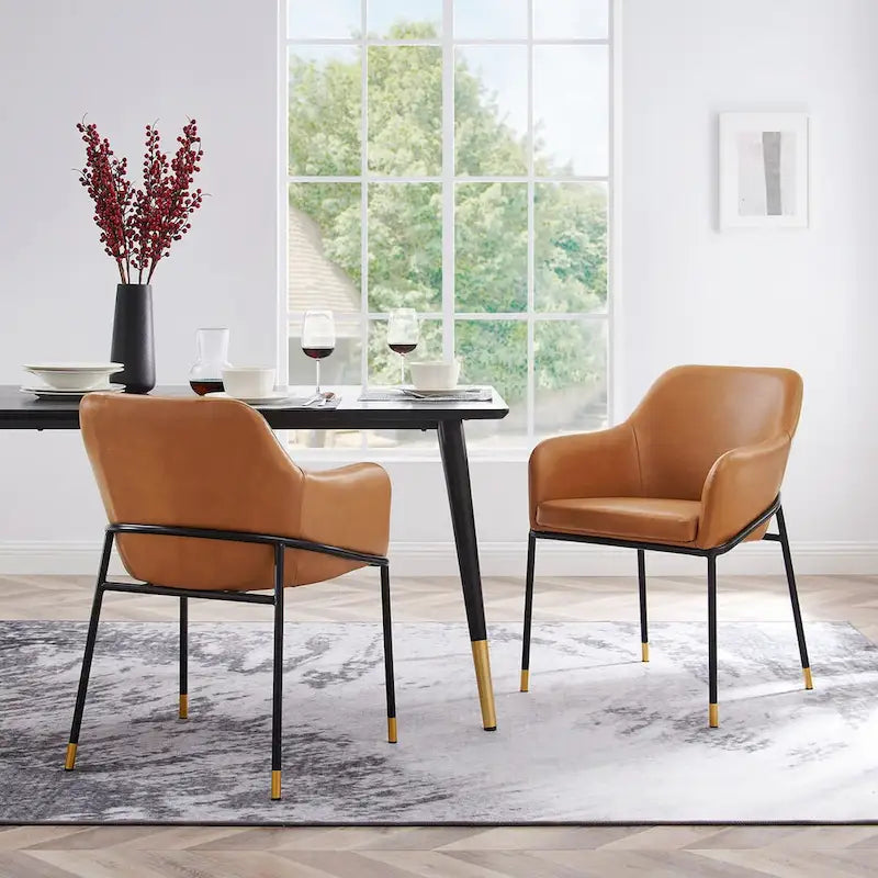 Leather Dining Chair Set of 2
