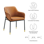 Leather Dining Chair Set of 2