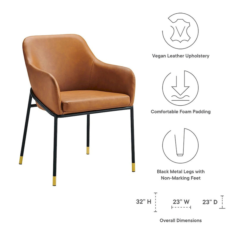 Leather Dining Chair Set of 2