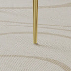 0.32 Thick Tempered Glass Top Dining Table with Stainless Steel Legs for Small Space, Dining Room