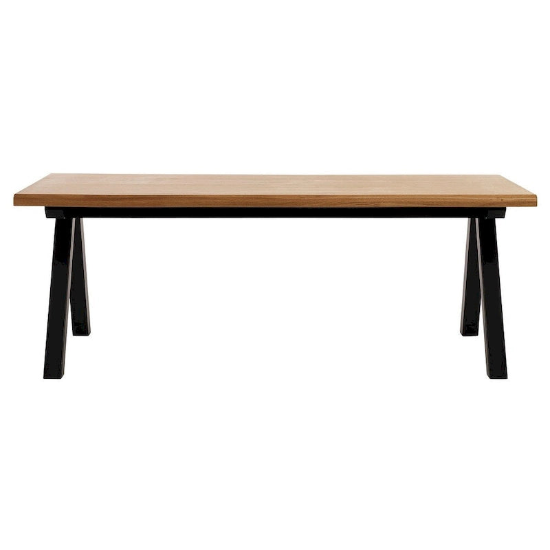 Scandinavian Wavy Edge Dining Table, 39.4 x 82.625 x 29.5 Inches