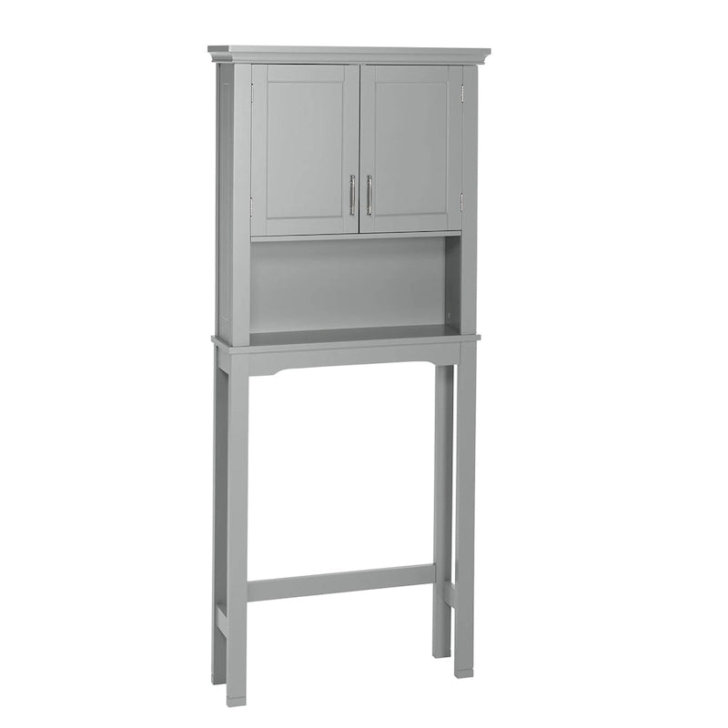 Over the Toilet Bathroom Spacesaver Wall Medicine Storage Cabinet with Adjustable Shelf - Gray