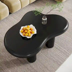 39.4 Inches Cloud-Shaped Engineered Wood Coffee Table with 4 PVC Legs