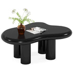 39.4 Inches Cloud-Shaped Engineered Wood Coffee Table with 4 PVC Legs