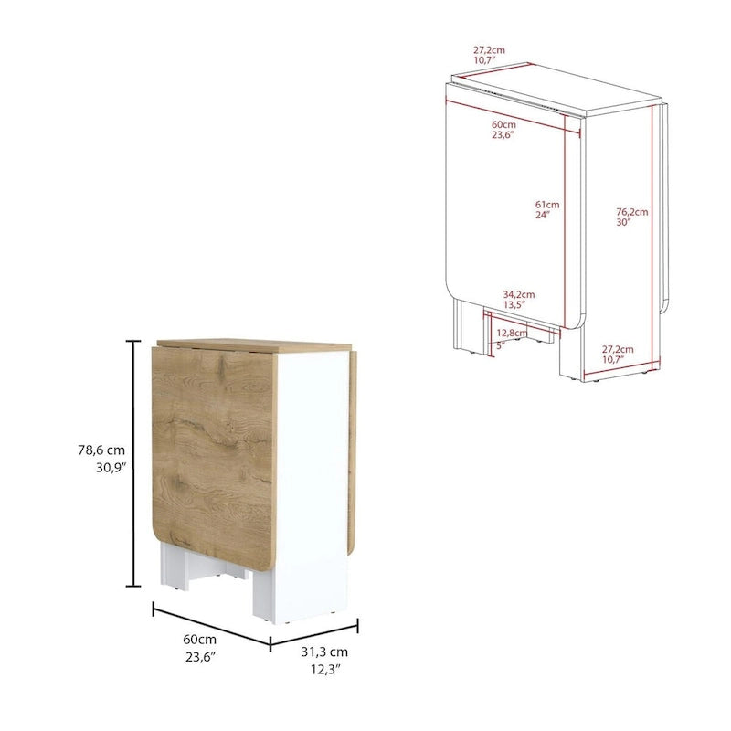 Gateleg Folding Space-Saving Table