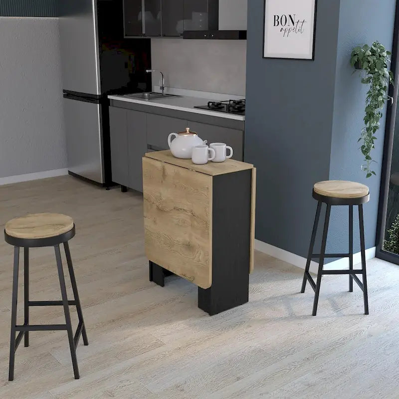 Gateleg Folding Space-Saving Table