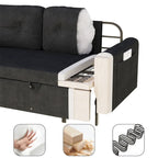 66.2Queen Pull Out Sofa Bed, Hydraulic System Convertible Sleeper Sofa