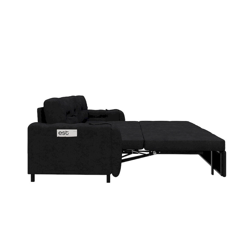 66.2Queen Pull Out Sofa Bed, Hydraulic System Convertible Sleeper Sofa